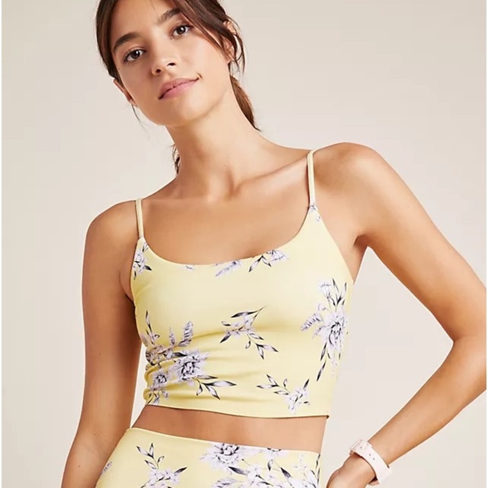 Spiritual Gangster Yellow Floral Sports Bra